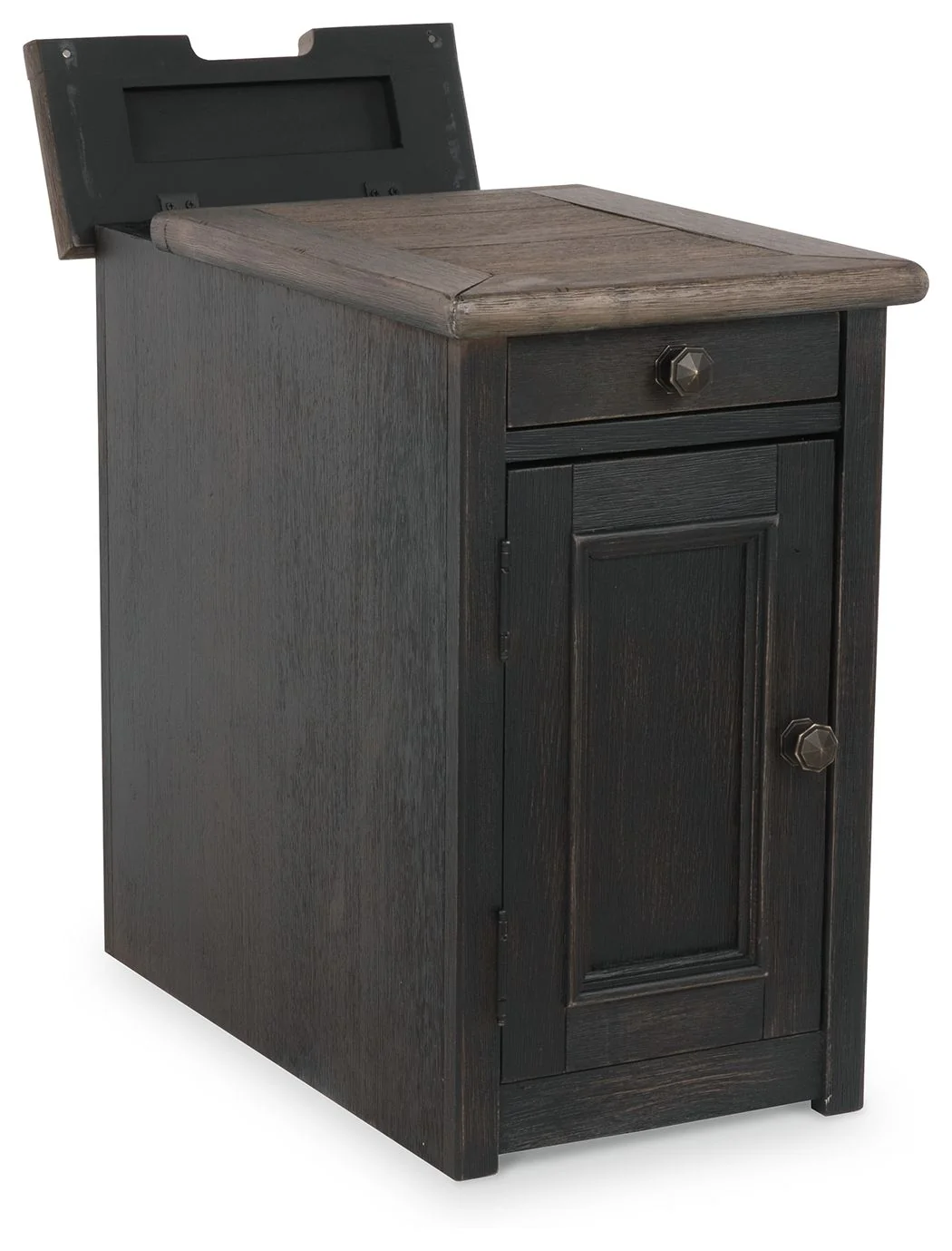 Tyler Creek - Chair Side End Table - Grayish Brown / Black - Image 2