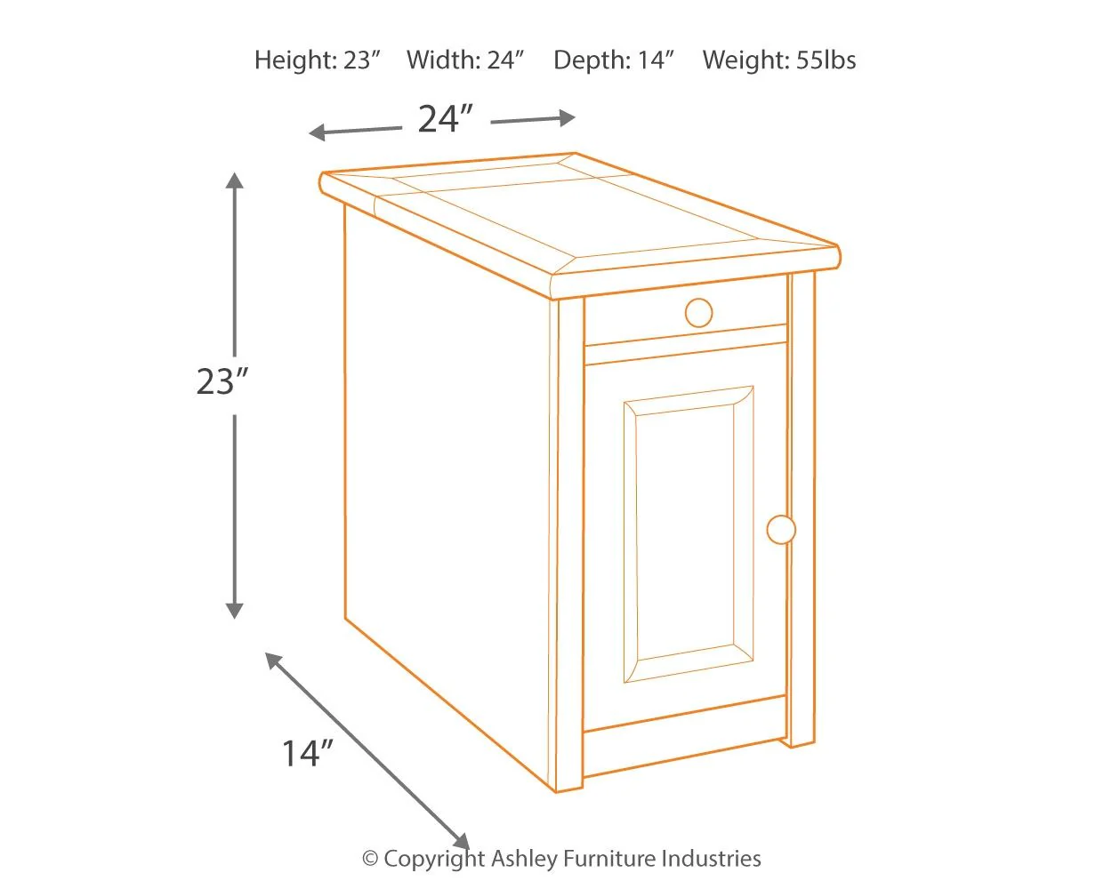 Tyler Creek - Chair Side End Table - Grayish Brown / Black - Image 3