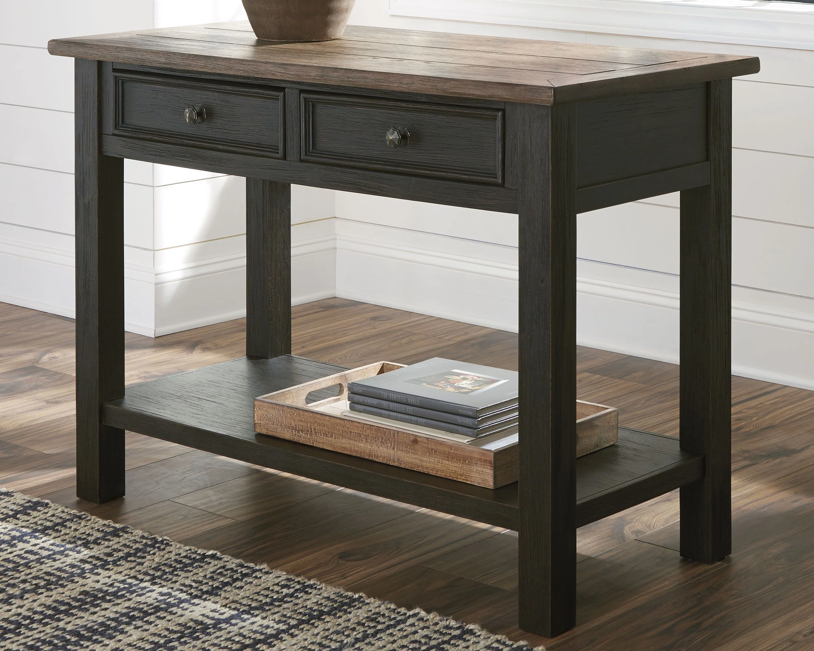 Tyler Creek - Sofa Table - Grayish Brown / Black - Image 4
