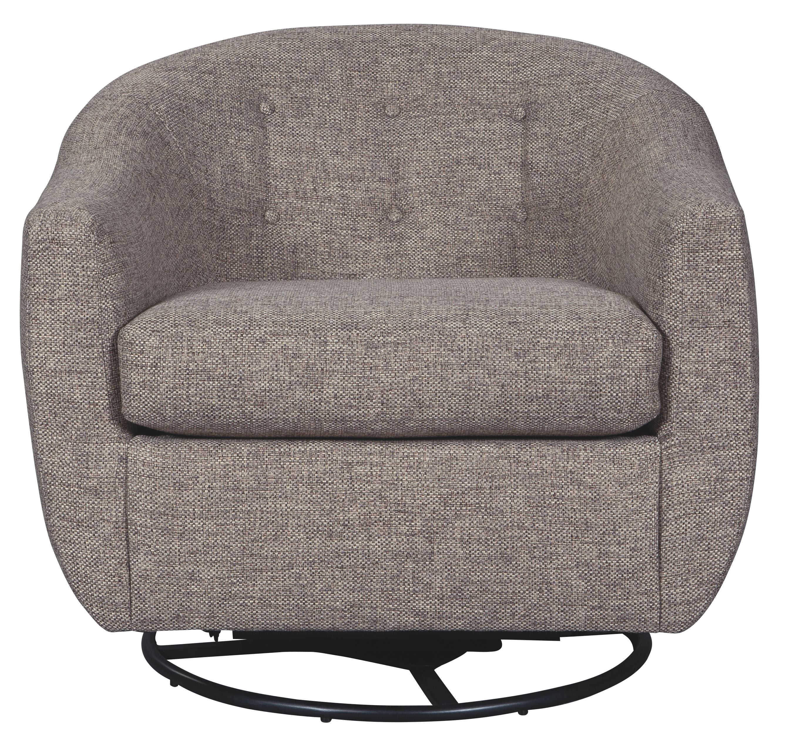 Upshur - Swivel Glider Accent Chair - Taupe - Image 2