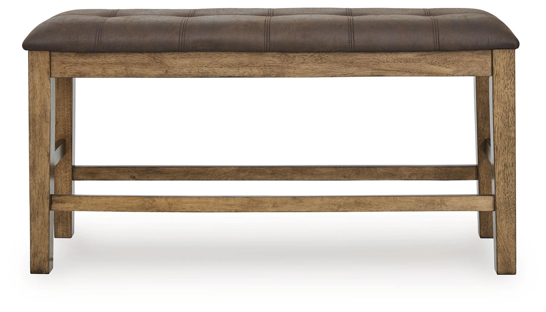 Urbinforte - Double Counter Height Upholstered Bench - Light Brown - Image 2