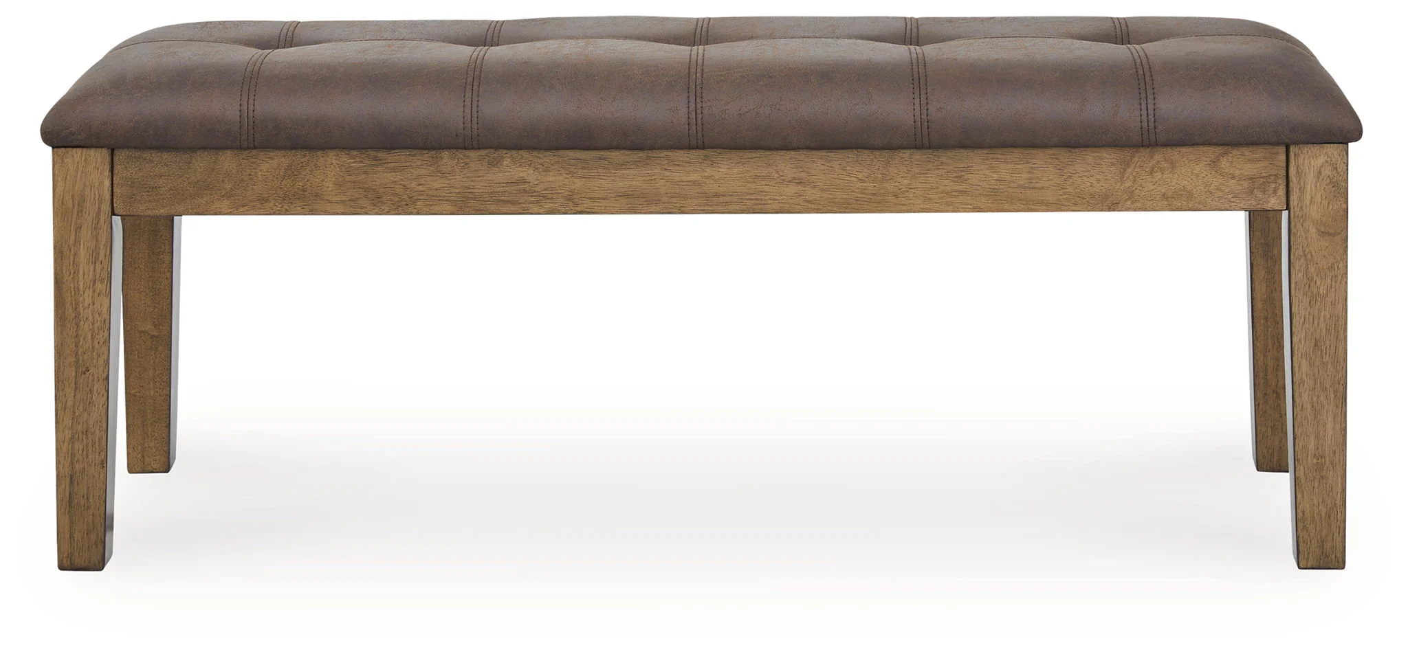 Urbinforte - Large Upholstered Dining Room Bench - Light Brown - Image 2