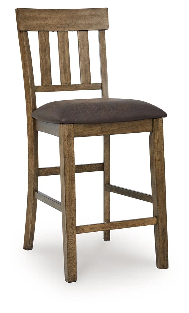 Urbinforte - Upholstered Barstool (Set of 2) - Light Brown - Image 4