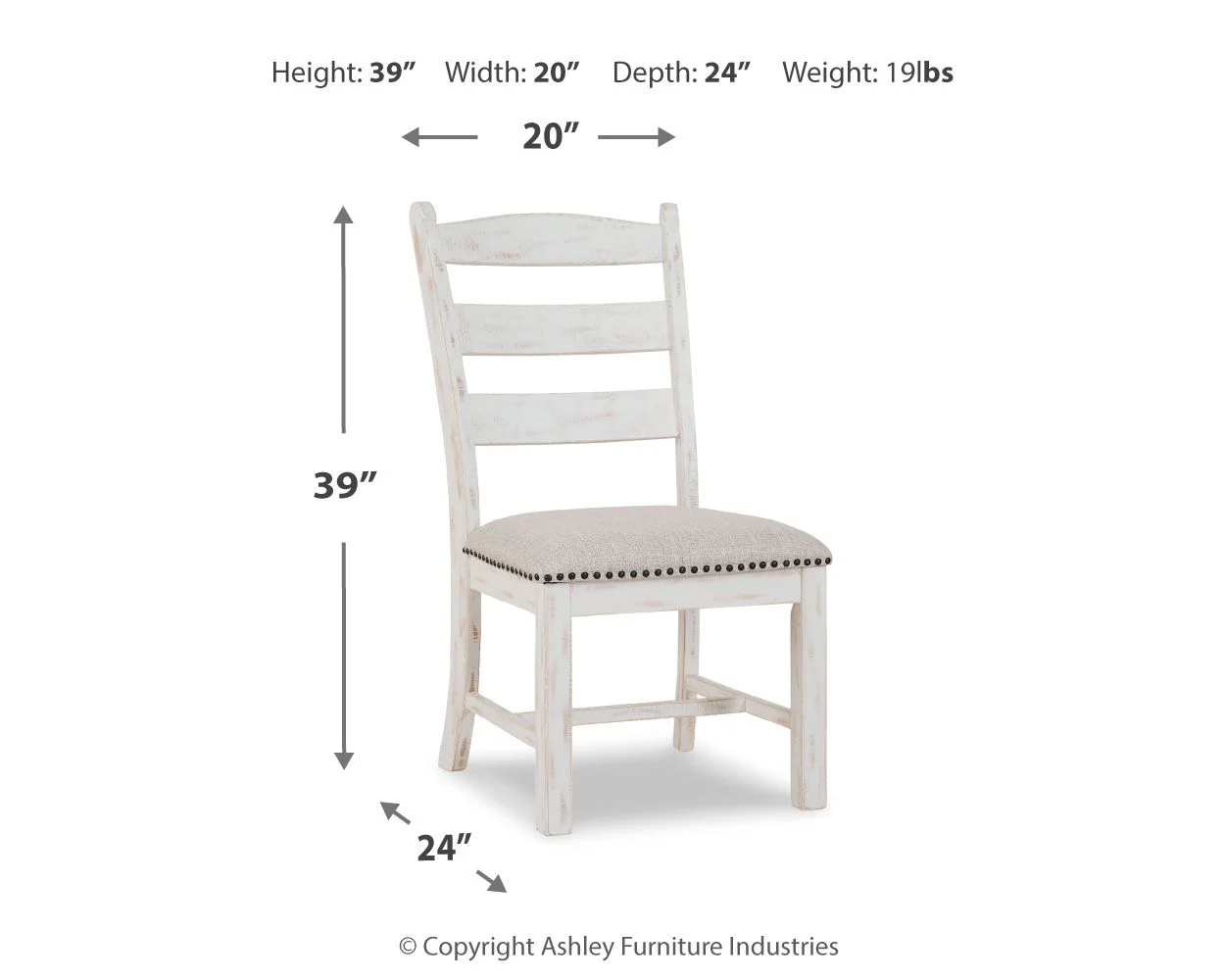 Valebeck - Dining UPH Side Chair (Set of 2) - Beige / White - Image 3
