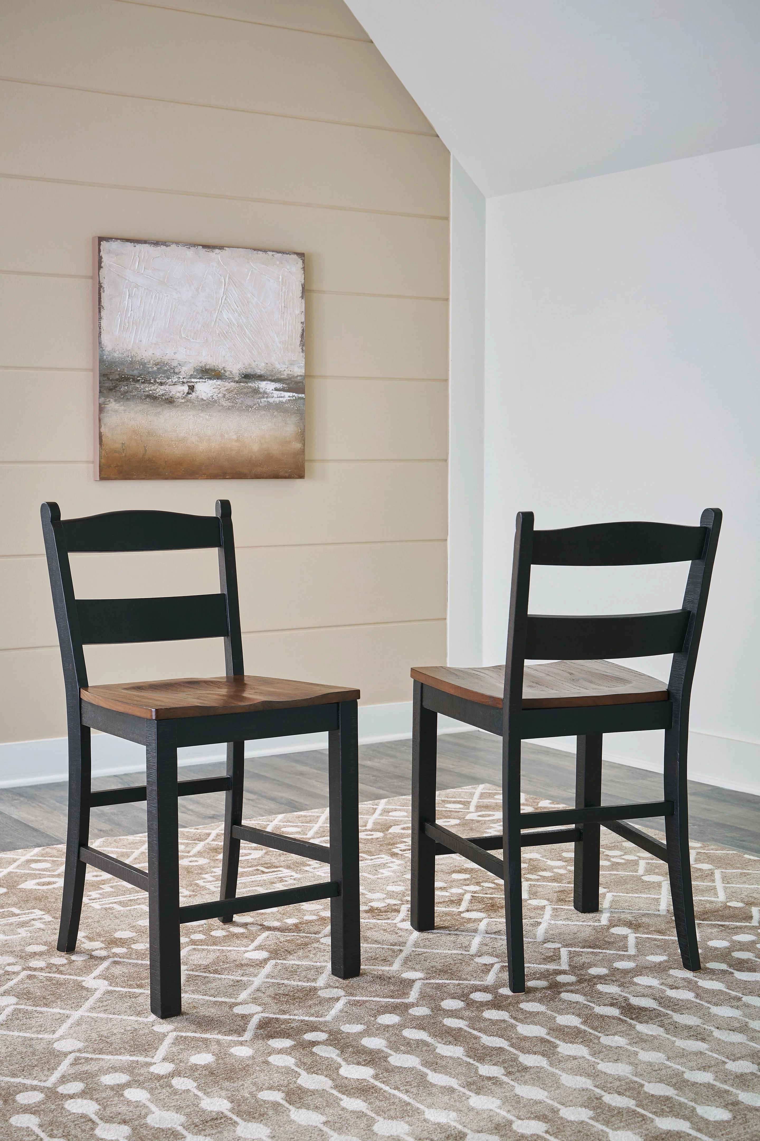 Valebeck - Barstool (Set of 2) - Black / Brown - Image 3