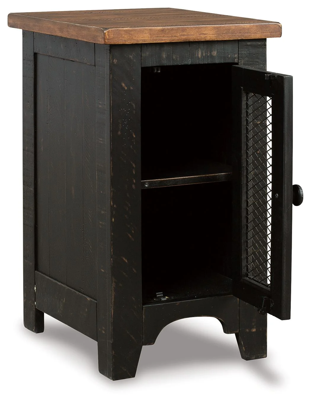 Valebeck - Chair Side End Table - Black / Brown - Image 3