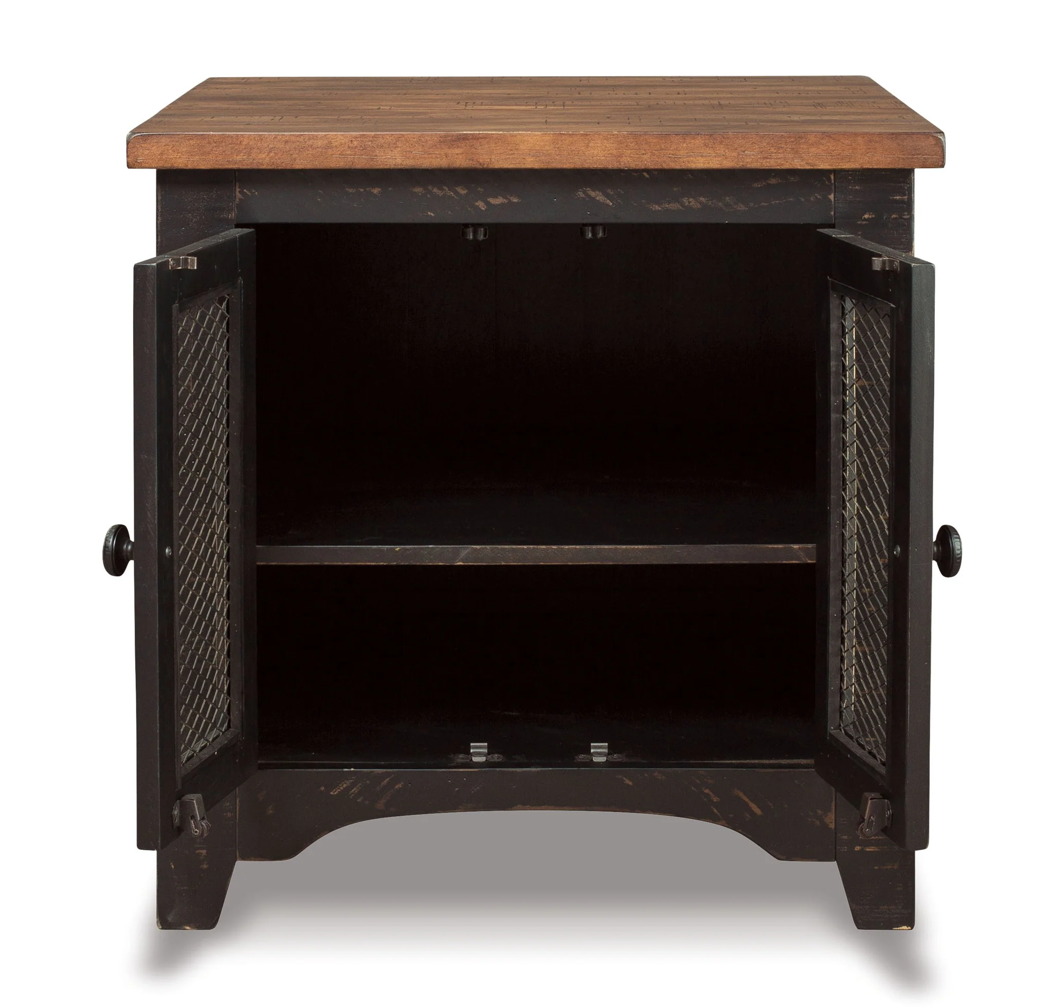 Valebeck - Rectangular End Table - Black / Brown - Image 4