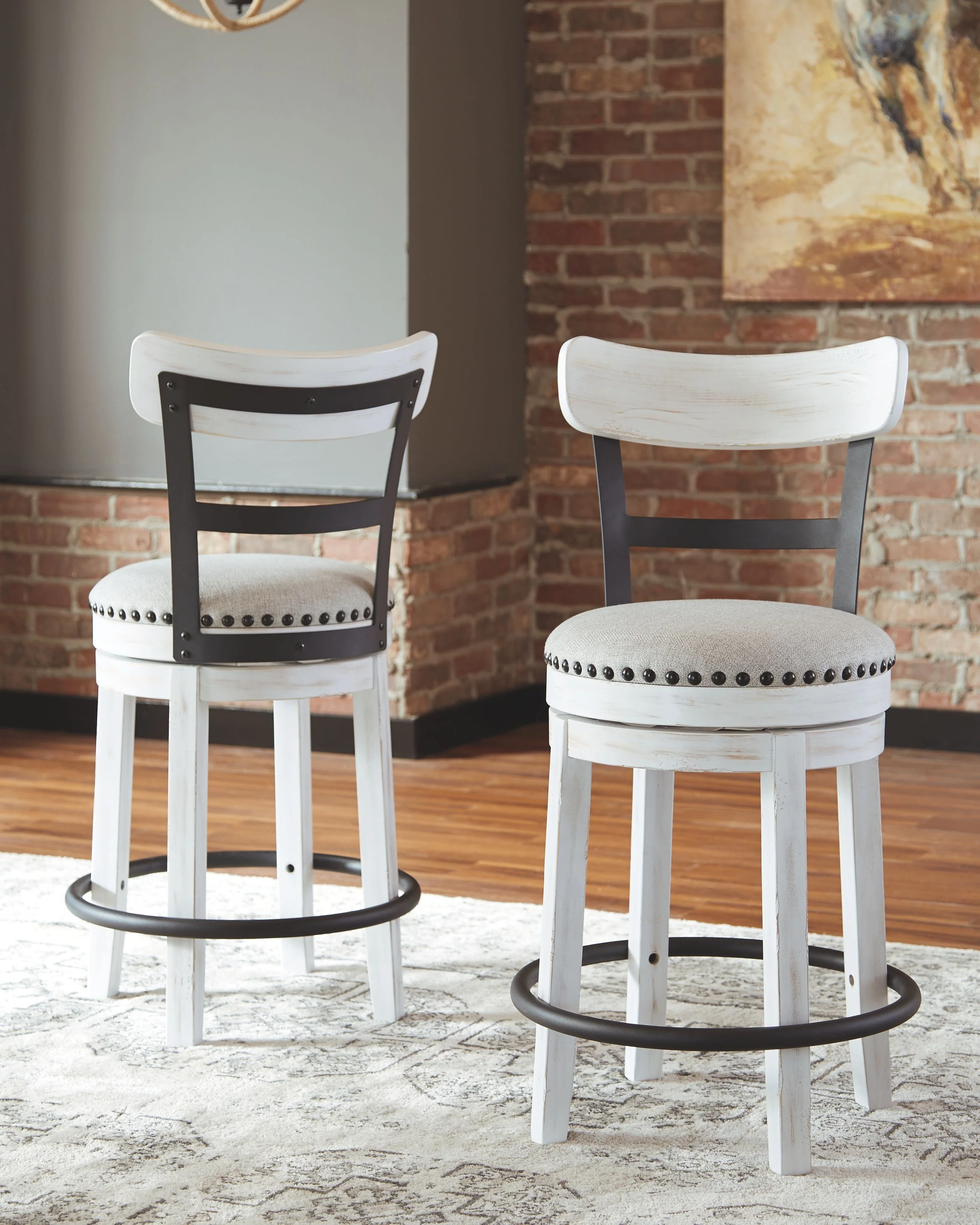 Valebeck - Full Back Swivel Stool - Image 8