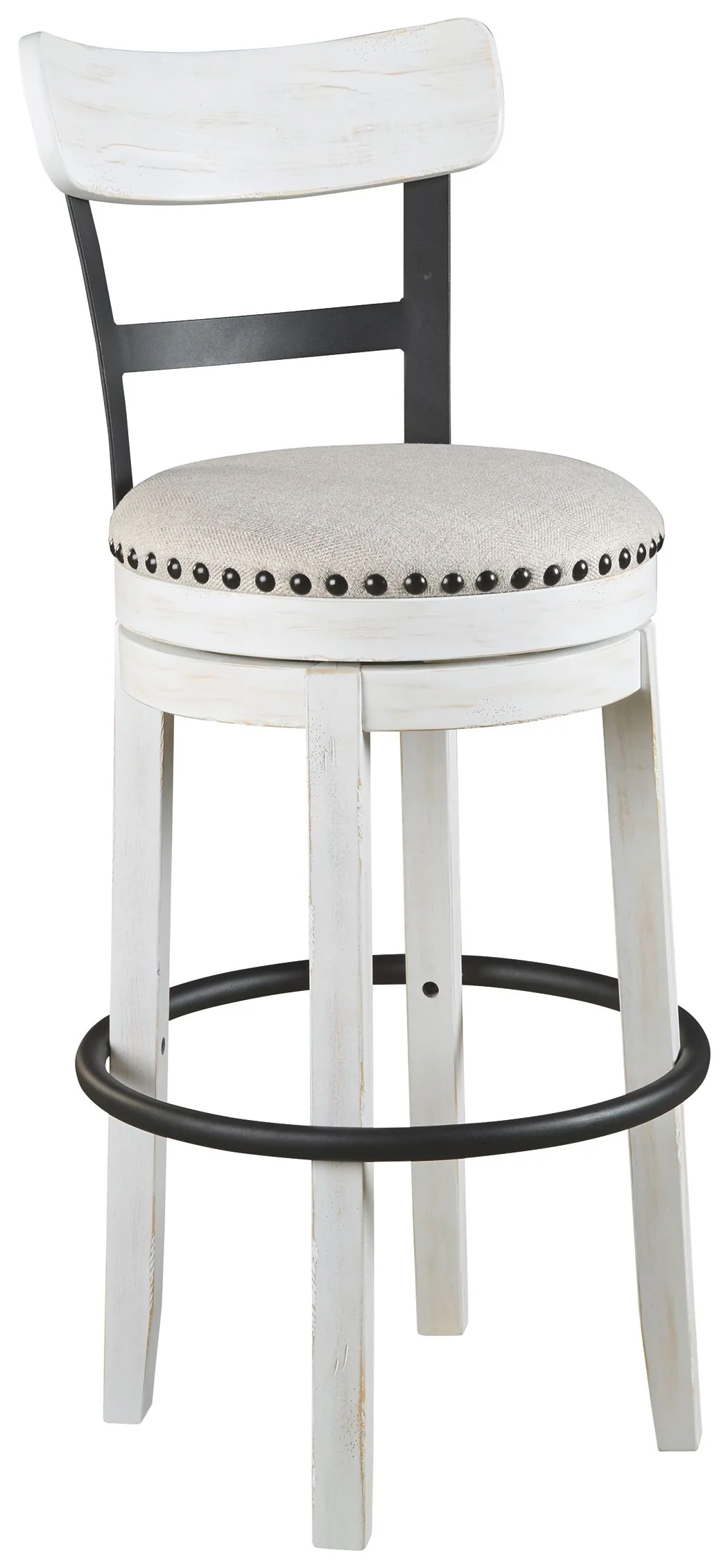 Valebeck - Tall Upholstered Swivel Barstool - Image 2