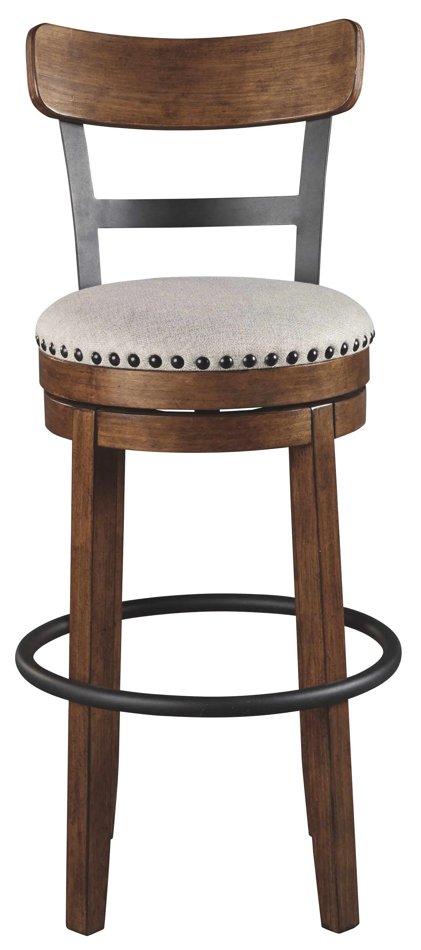 Valebeck - Tall Upholstered Swivel Barstool - Image 9