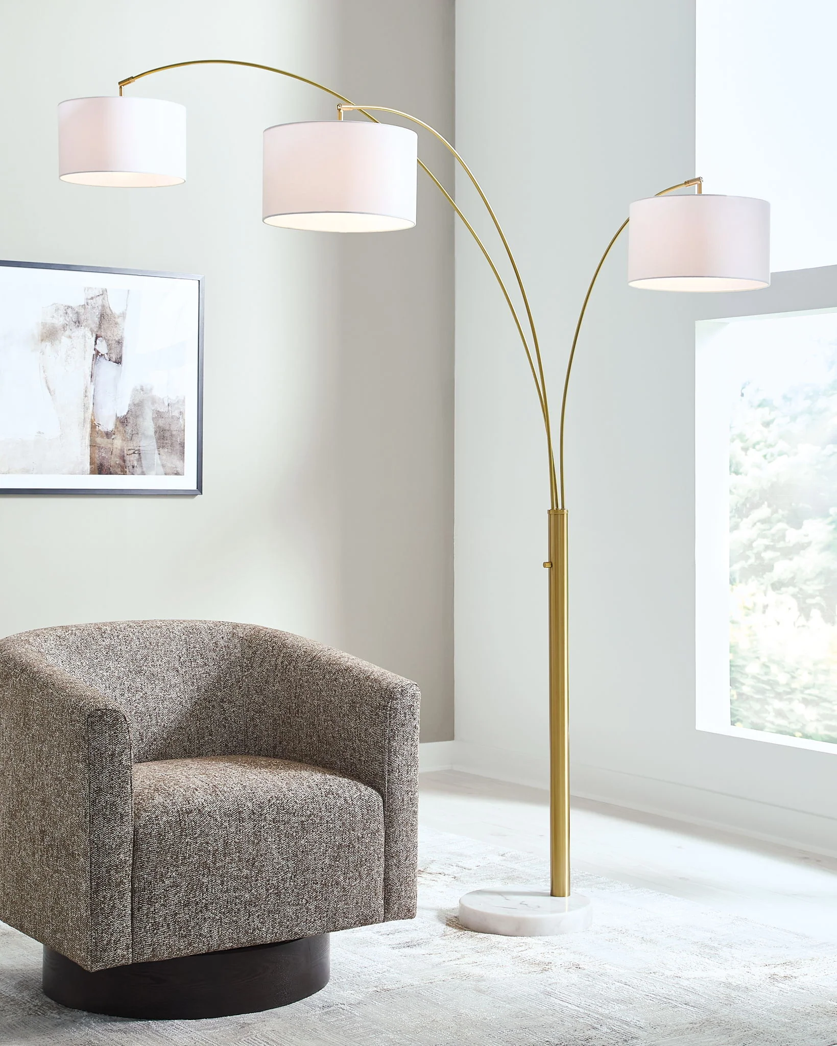 Valo - Metal Arc Lamp - Gold Finish - Image 4