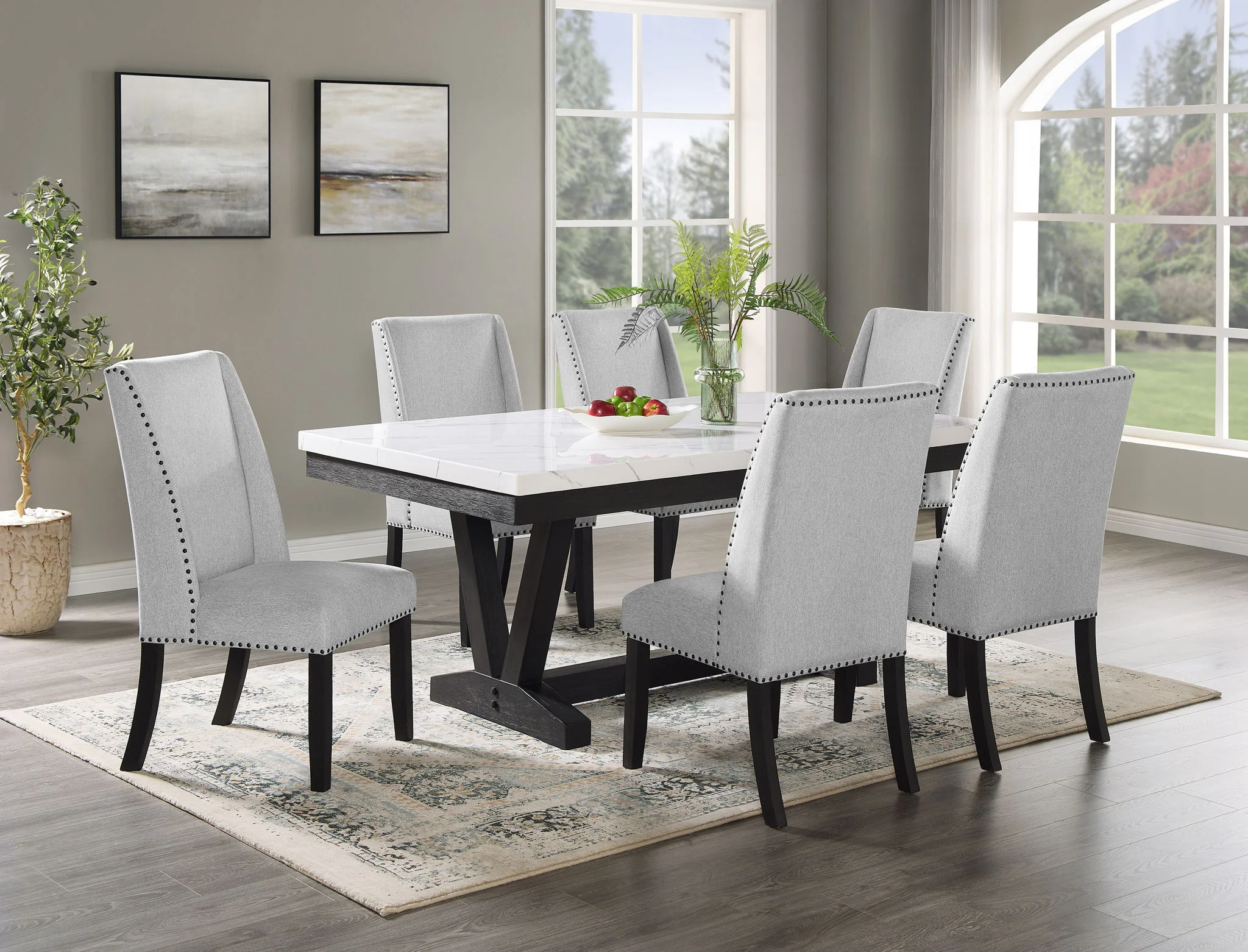 Vance - Side Chair (Set of 2) - Charcoal & Gray - Image 3