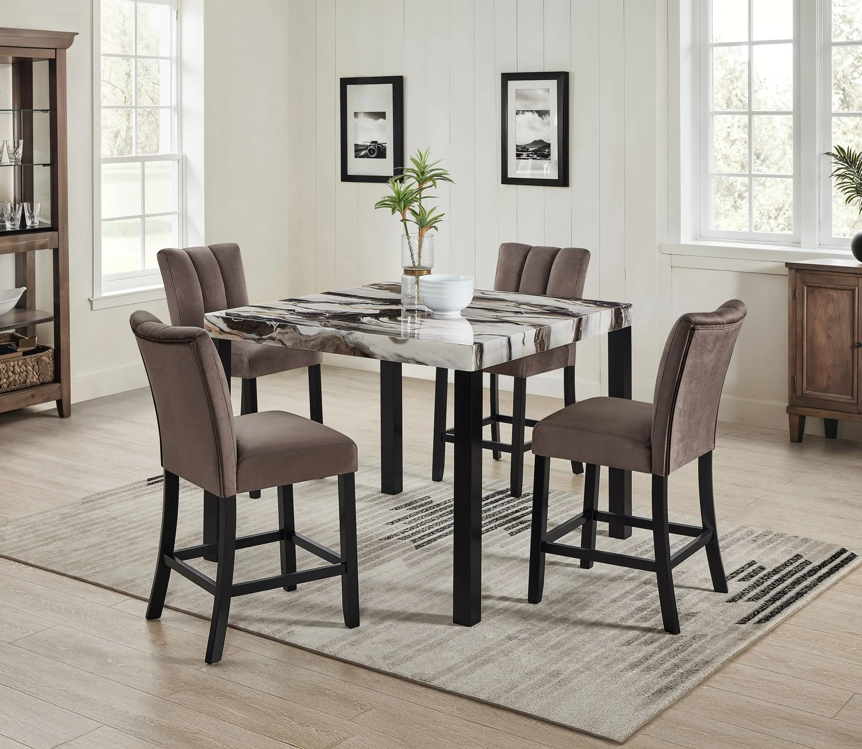 Vega 5 Piece Counter Height Dining Set