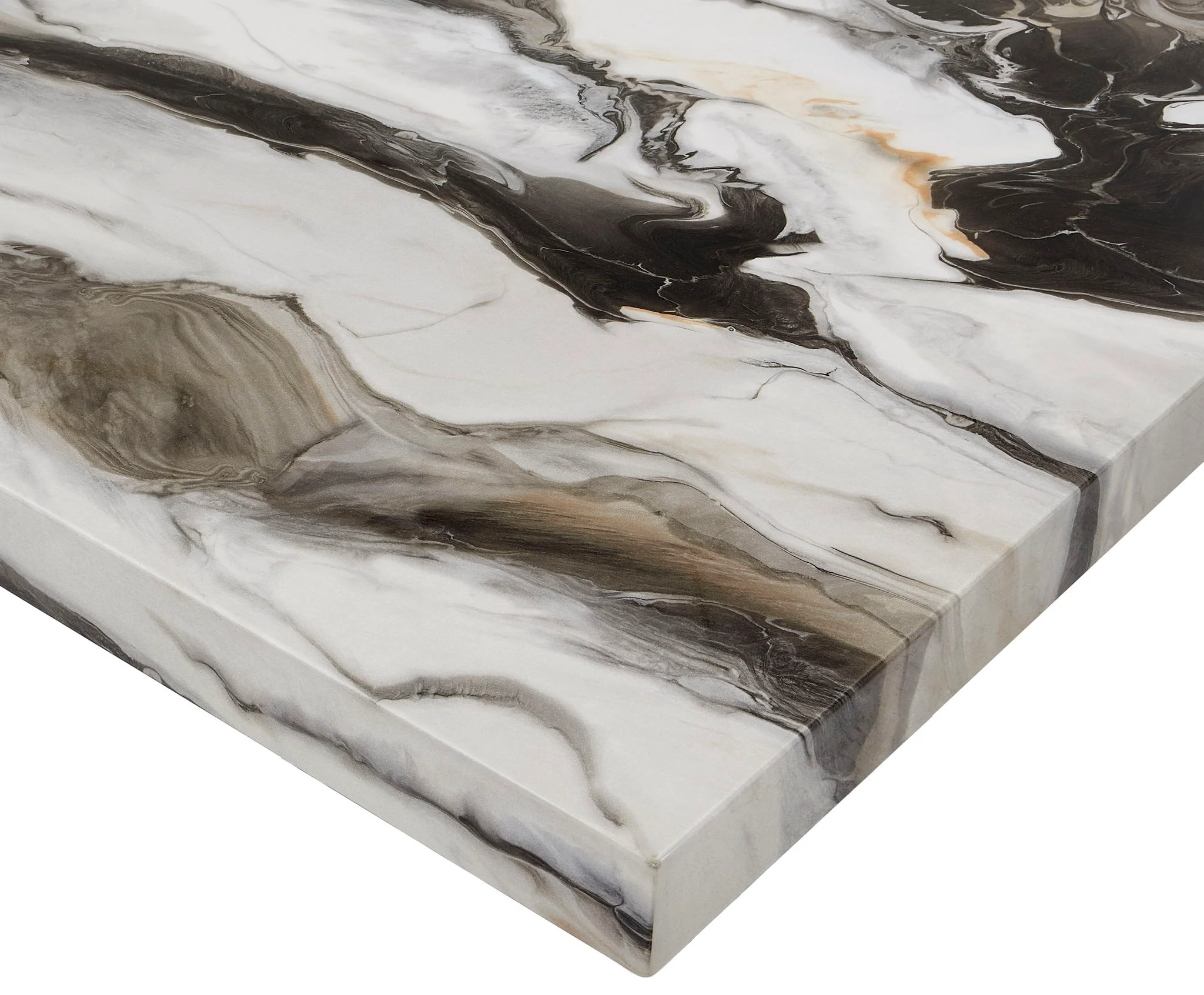 Vega - Faux Marble Counter Height Table - White / Black - Image 2