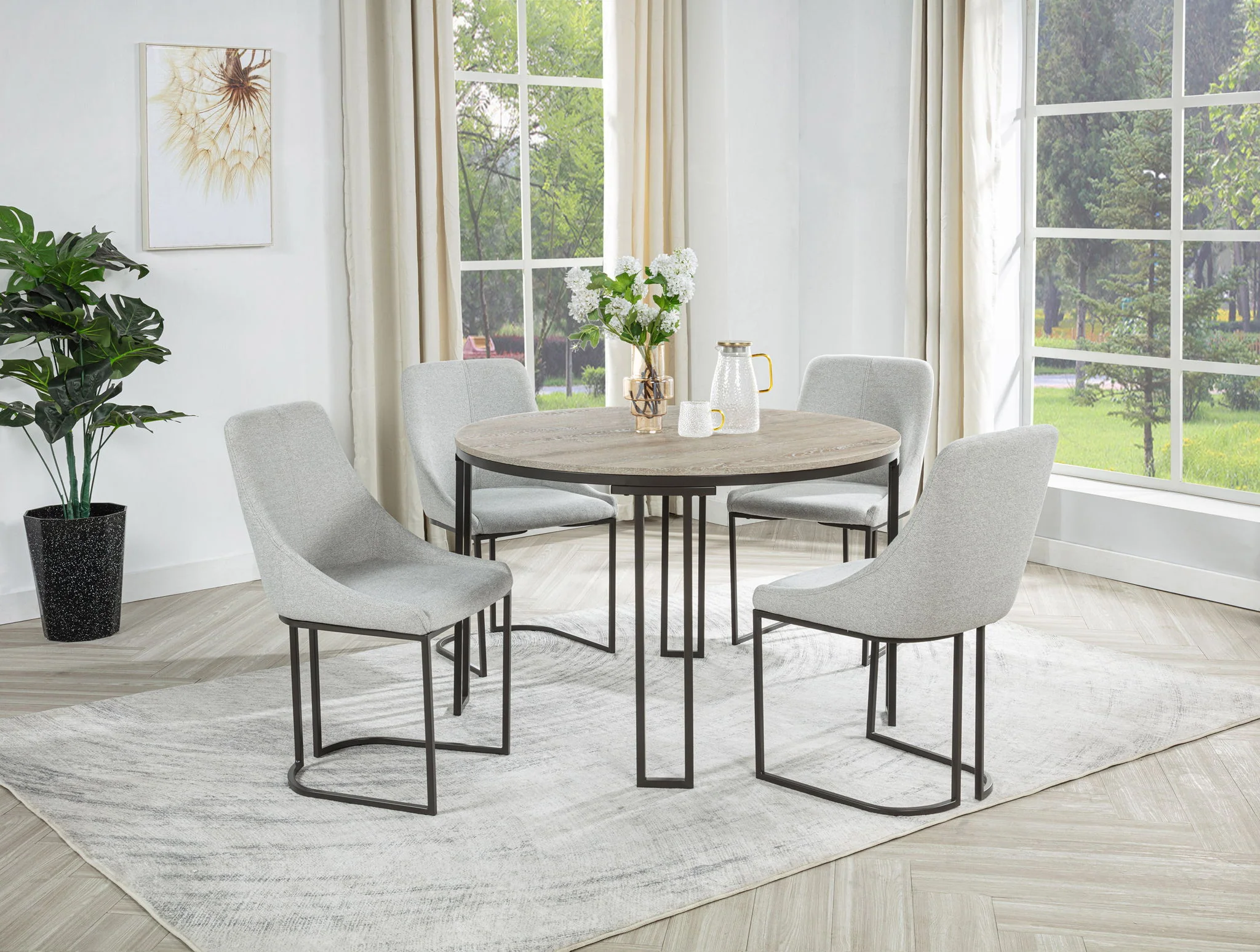 Verano - Dining Chair (Set of 2) - Dove / Black - Image 2