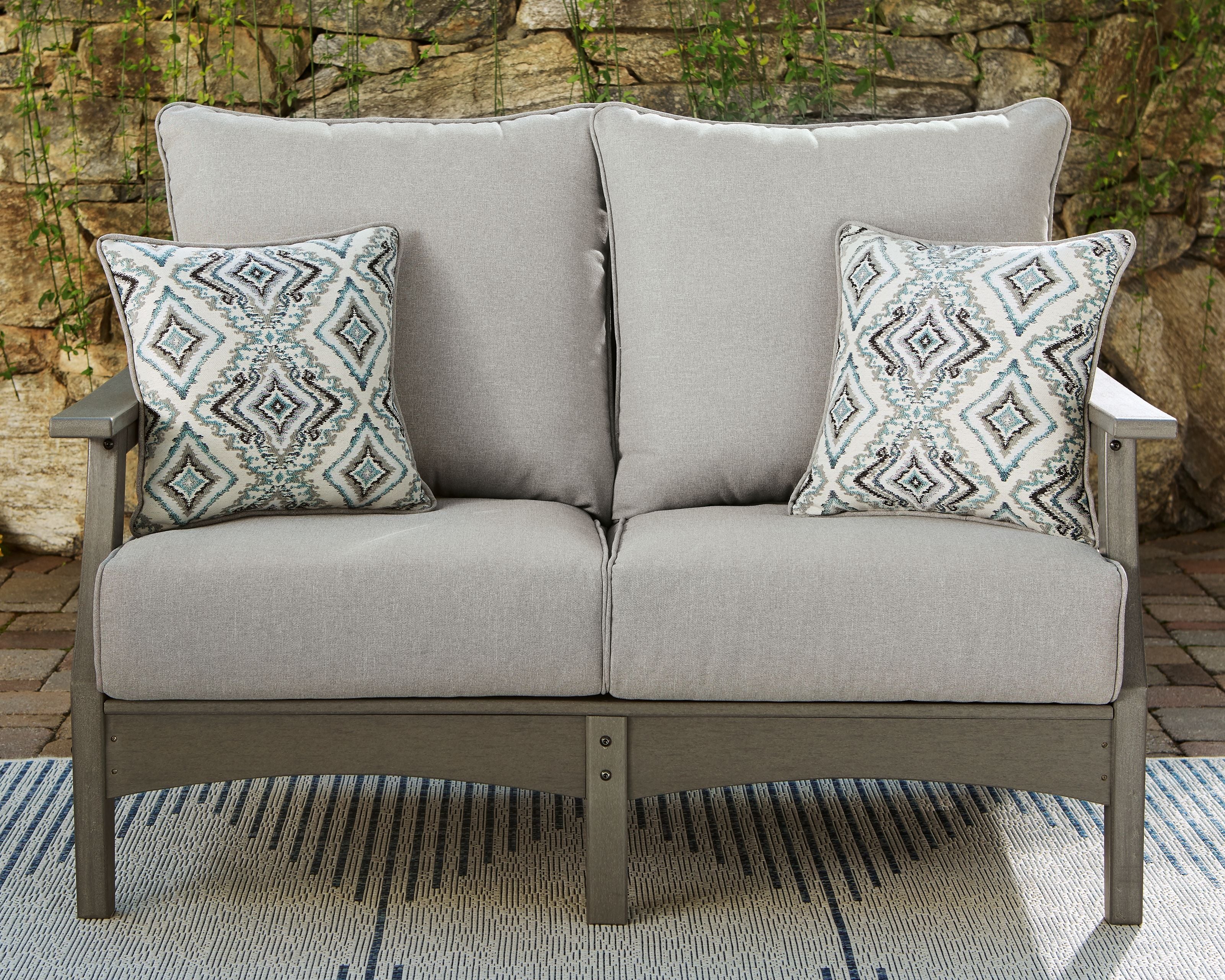 Visola - Loveseat w/Cushion - Gray - Image 3