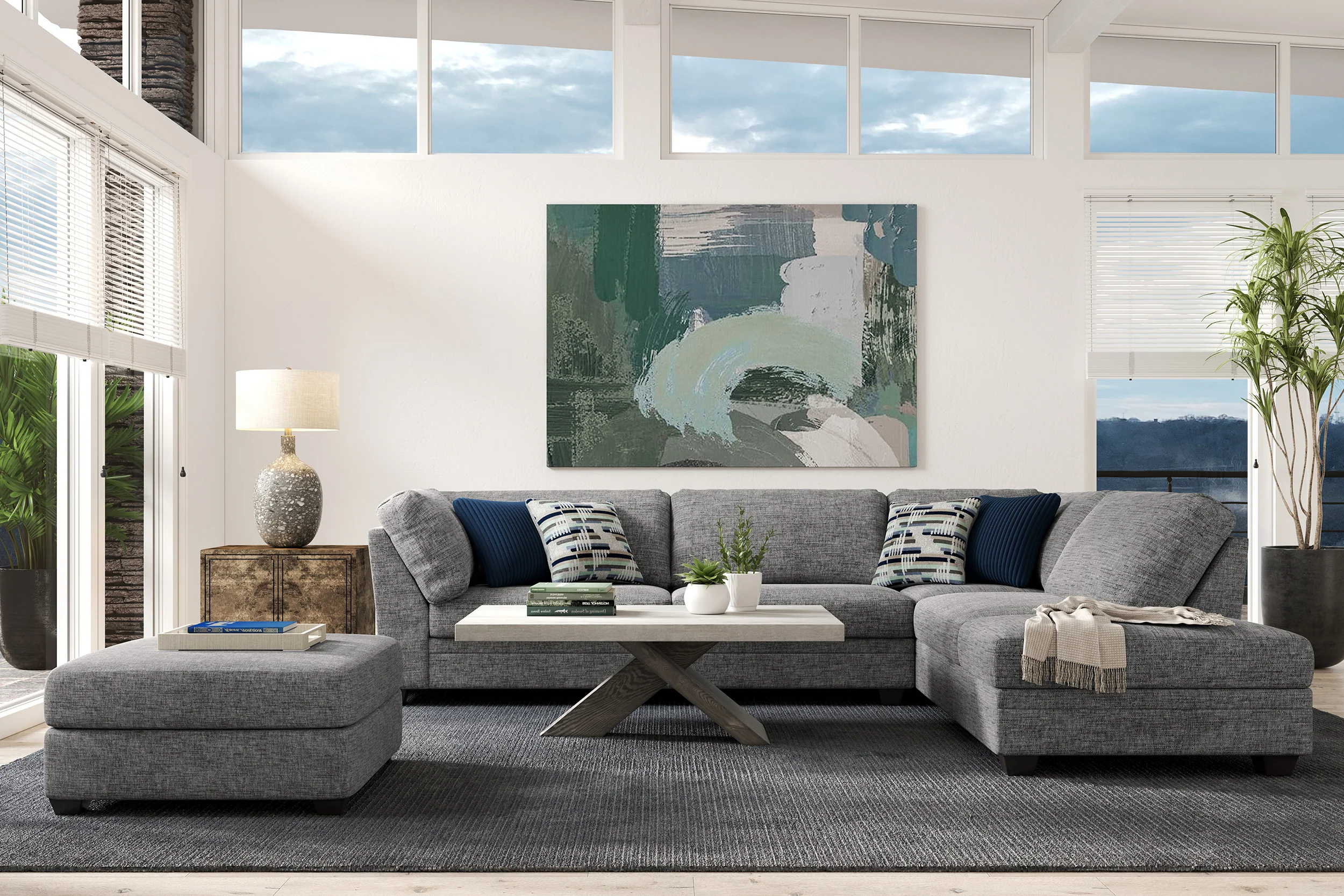 Vista 2 Piece Sectional Sofa 14500 - Image 3