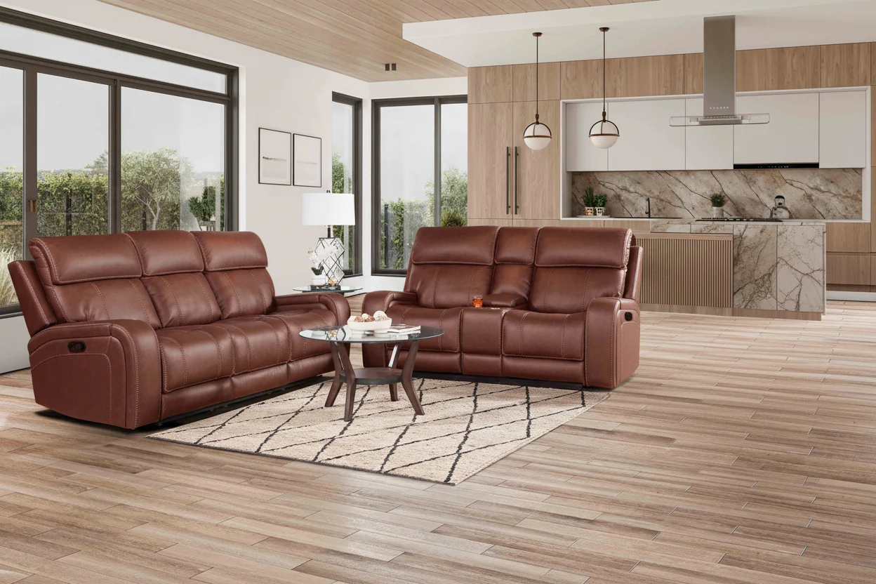 Newport Walnut Manual Reclining Set - Image 2