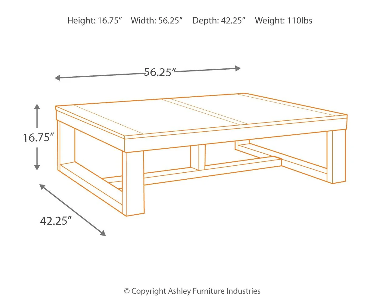 Watson - Rectangular Cocktail Table - Dark Brown - Image 3