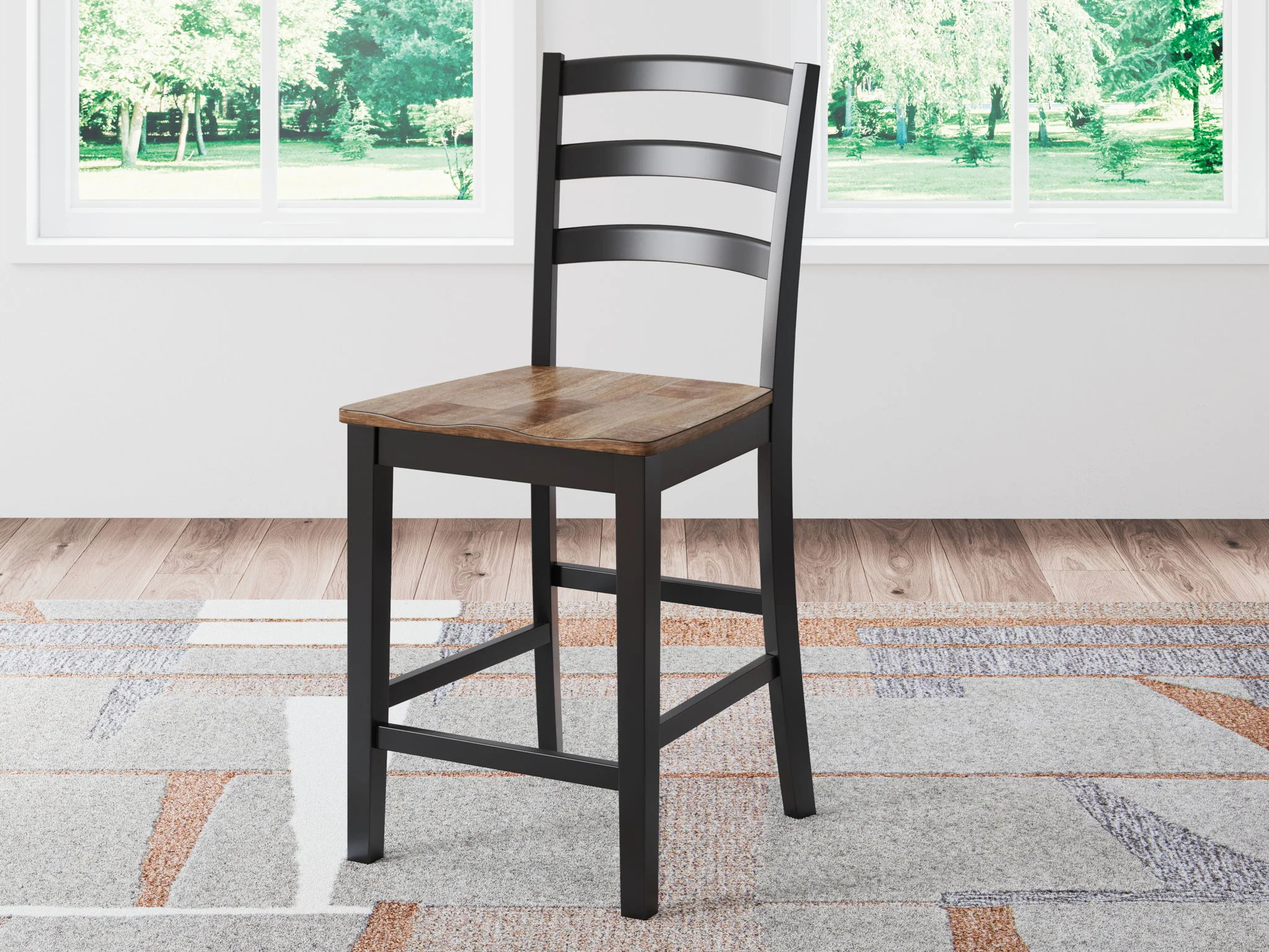Wildenauer - Barstool (Set of 2) - Brown / Black - Image 4