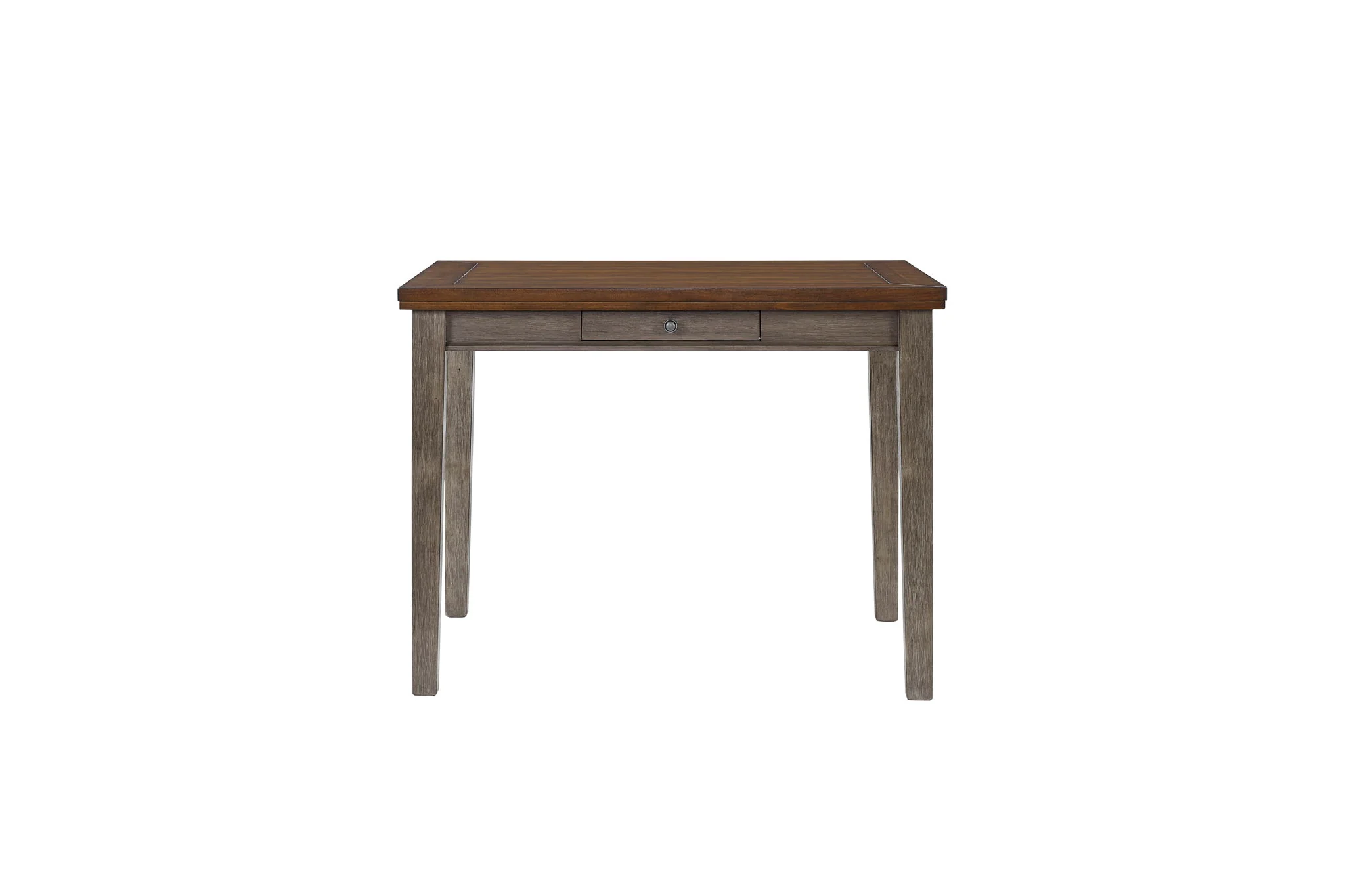 Will Dining - Counter Dining Table With 4 Drawers - Gray / Brown - Image 4
