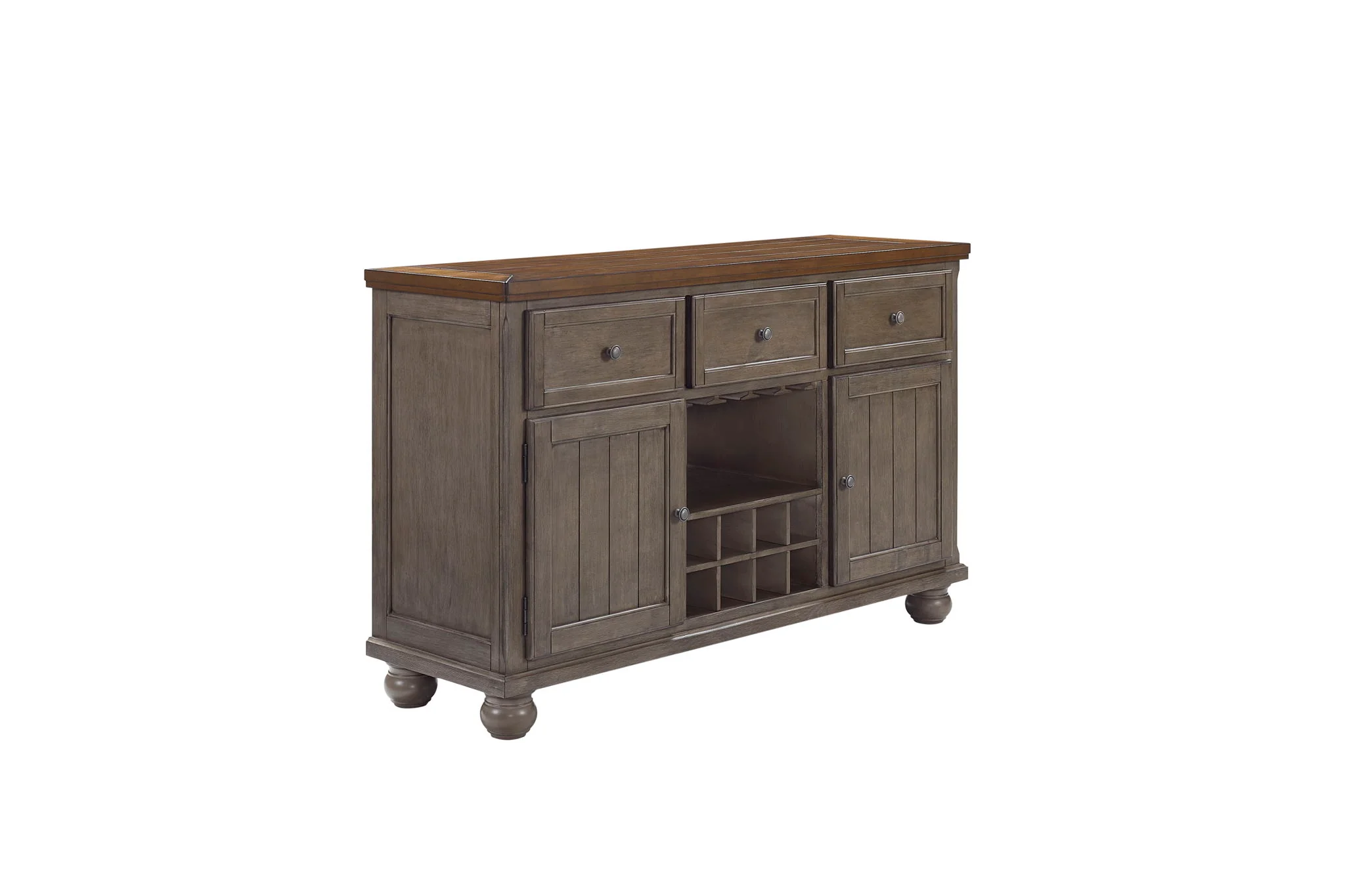 Will Dining - Server With Power Pack - Gray / Brown - Image 3