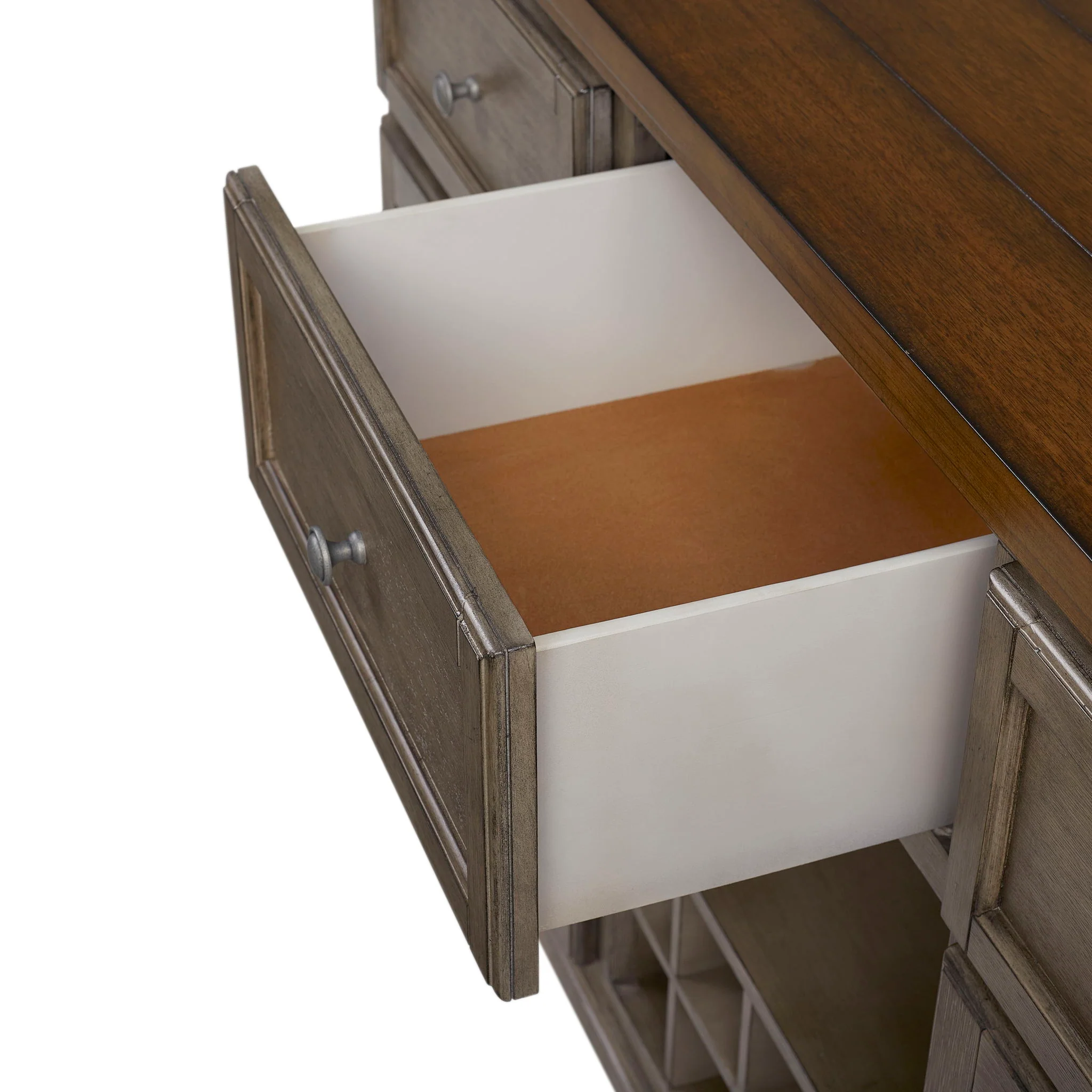 Will Dining - Server With Power Pack - Gray / Brown - Image 4