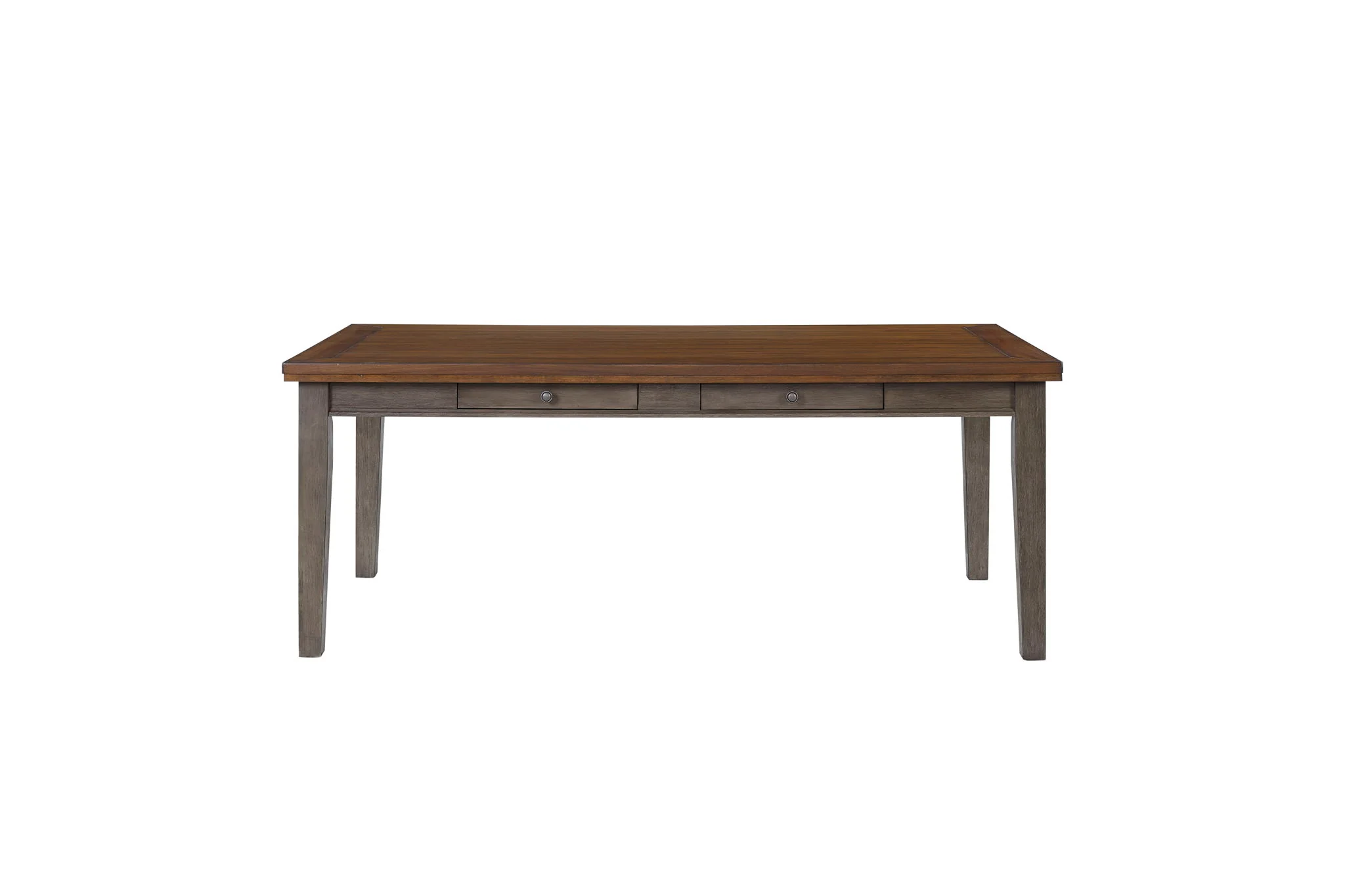 Will Dining - Table With 6 Drawers - Gray / Brown - Image 4