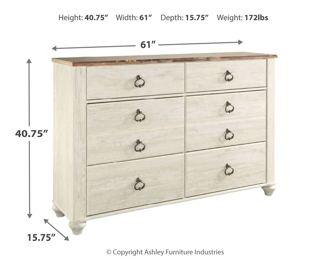 Willowton - Dresser - Image 3