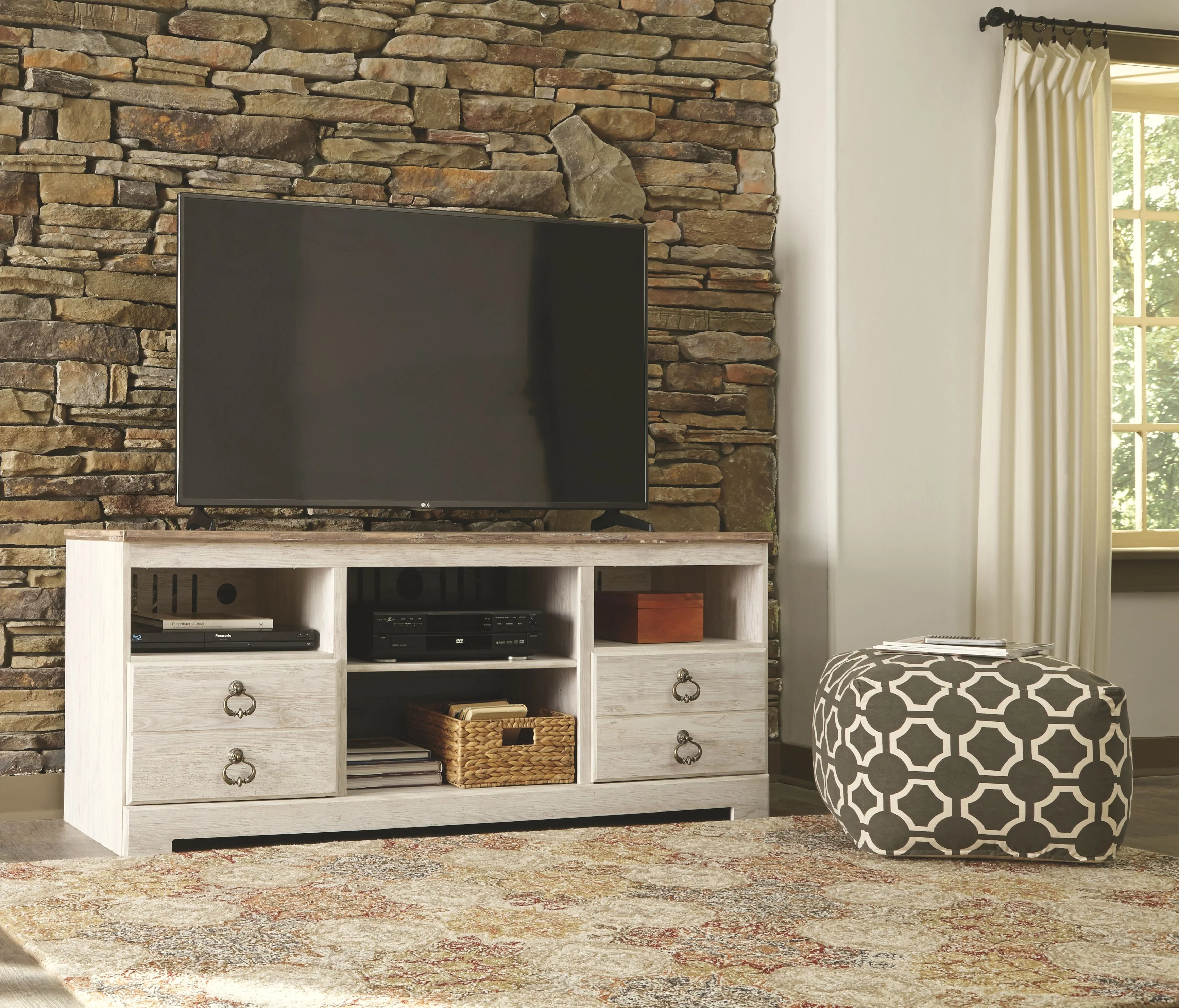 Willowton - TV Stand With Fireplace Option - Image 8