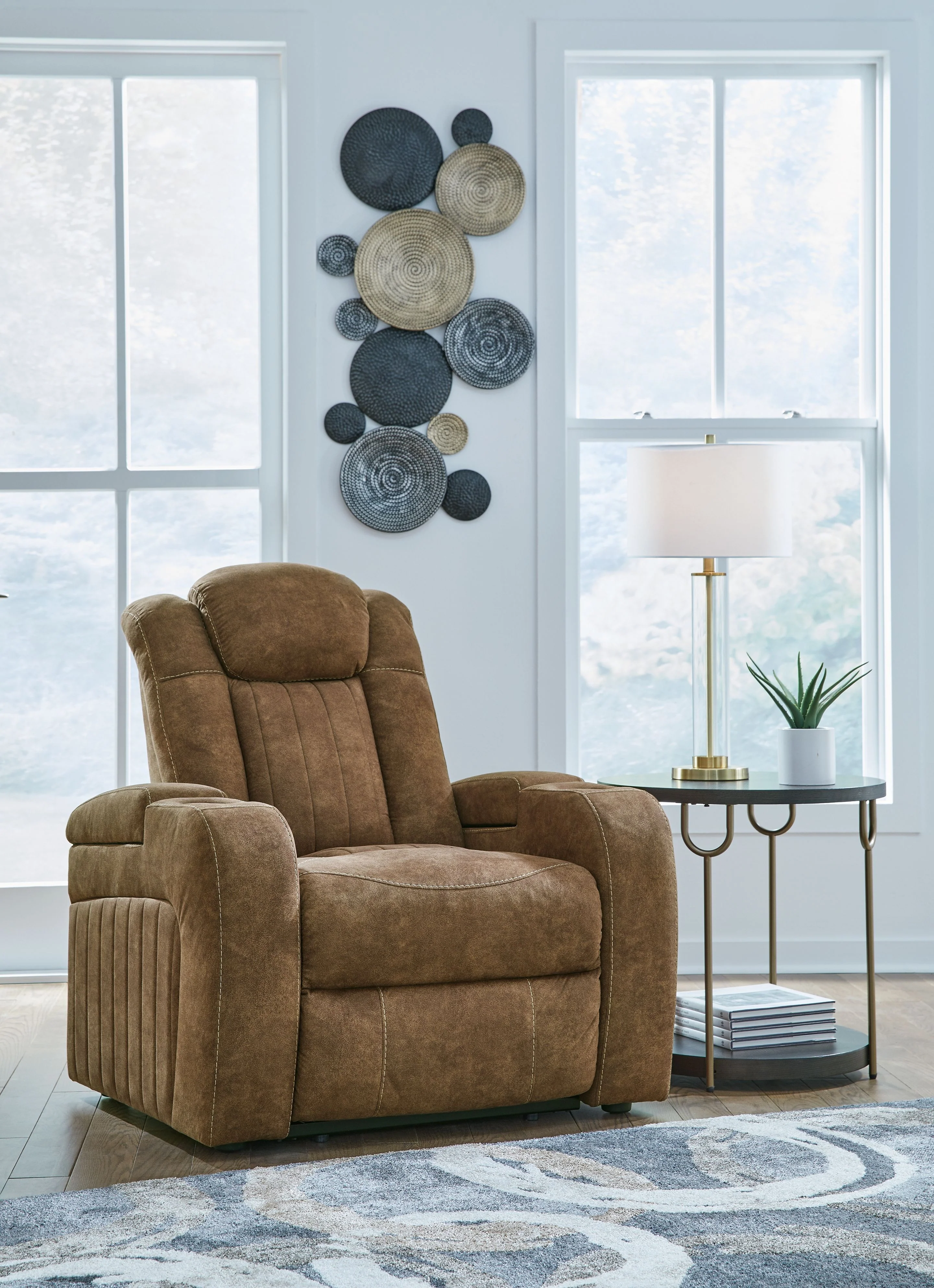 Wolfridge - Power Recliner/Adj Headrest - Brindle - Image 2
