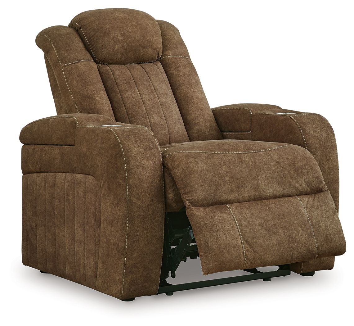 Wolfridge - Power Recliner/Adj Headrest - Brindle - Image 3