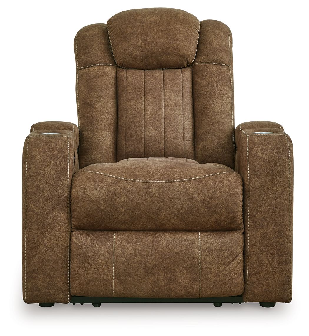 Wolfridge - Power Recliner/Adj Headrest - Brindle - Image 4
