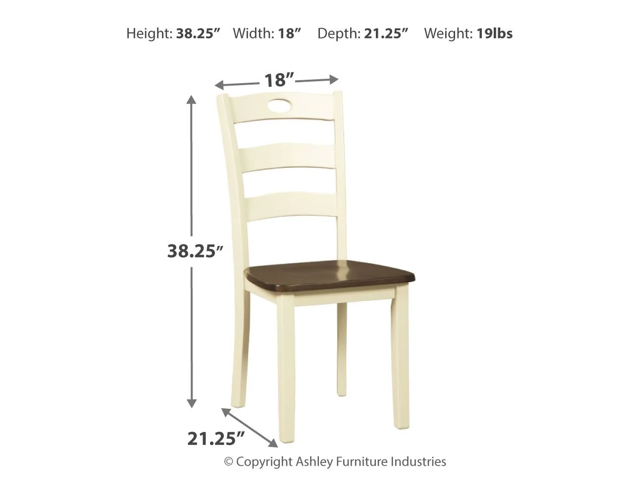 Woodanville - Dining Room Side Chair (Set of 2) - Cream / Brown - Image 3