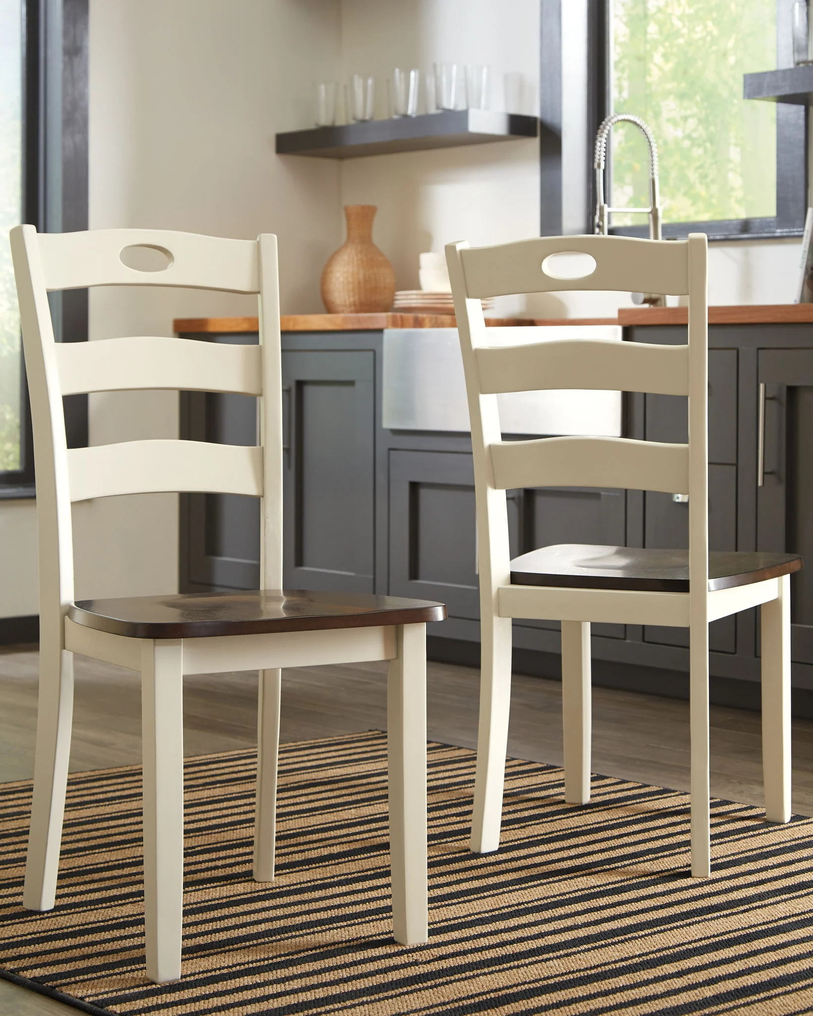 Woodanville - Dining Room Side Chair (Set of 2) - Cream / Brown - Image 4