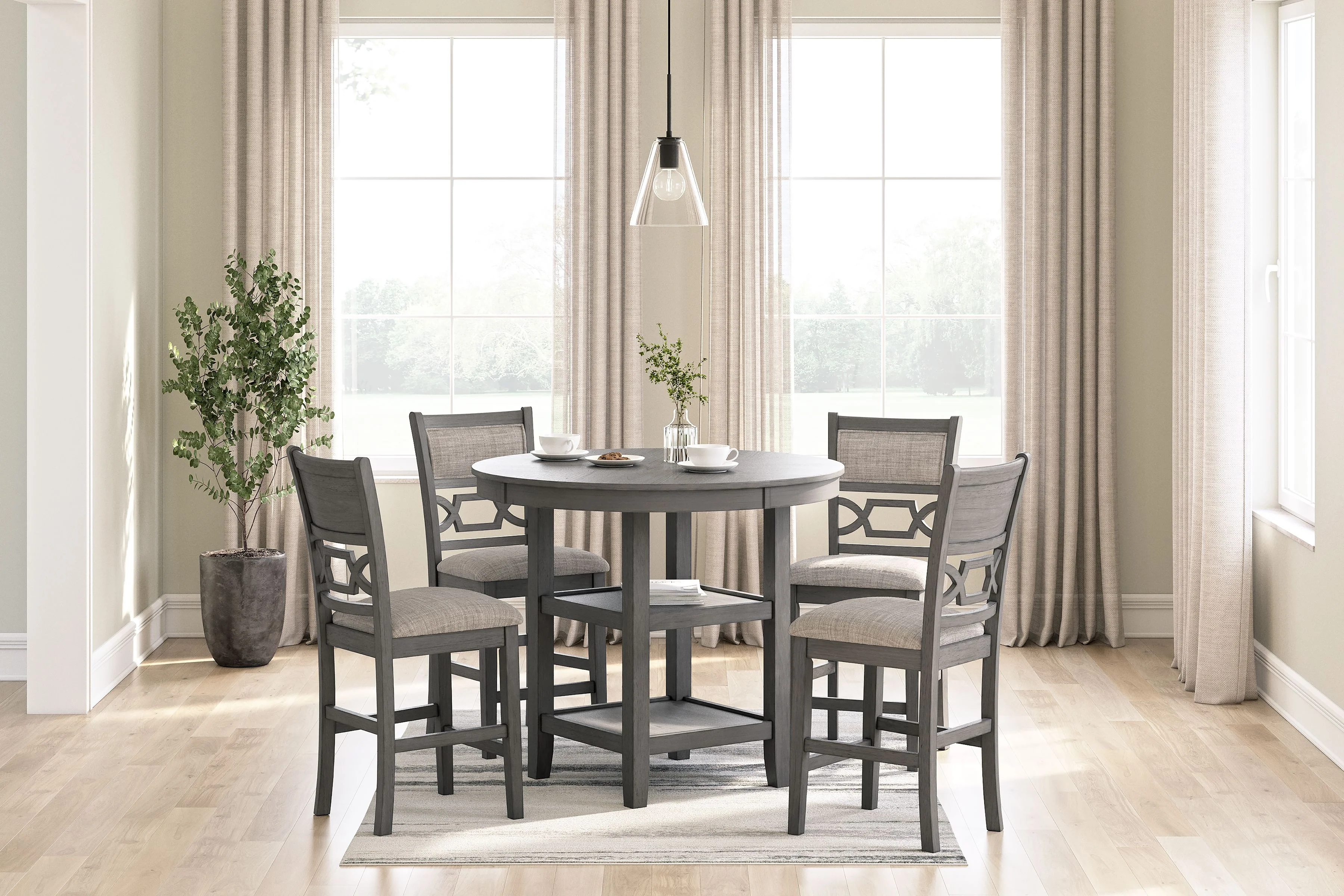 Wrenning - Drm Counter Table Set (Set of 5) - Gray - Image 3