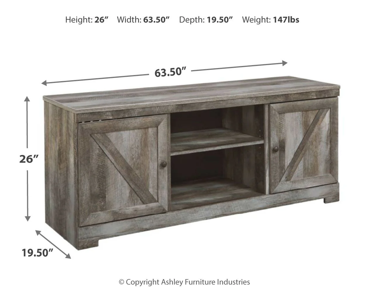 Wynnlow - TV Stand With Fireplace Option - Image 5